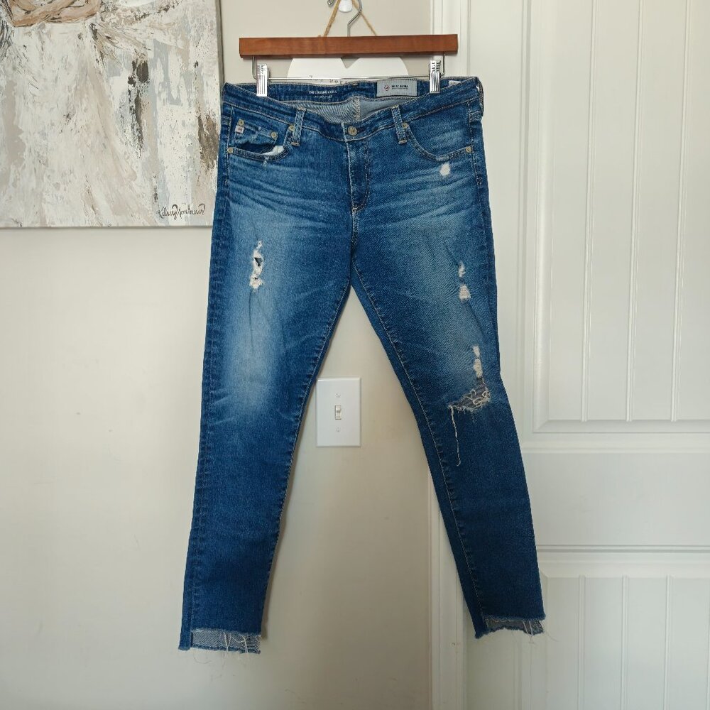 AG-ED Demin Distressed Skinny Jeans Size 32R